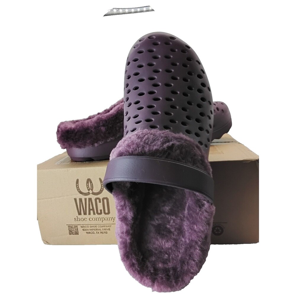 Revitalign Clog 9 Plum Orthotic Recovery Cozy Faux Fur Lined Clog Crock Vitality